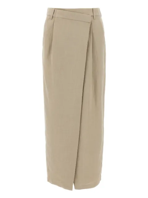 Brunello Cucinelli high-waisted wrap skirt