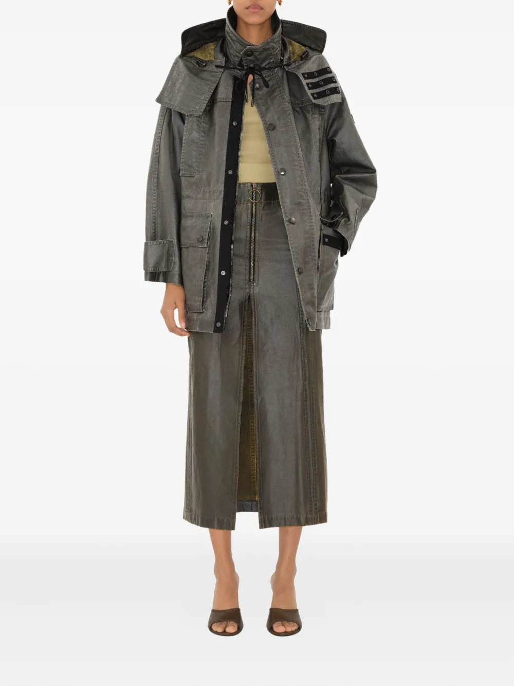 Burberry Oversized Cotton Hooded Parka