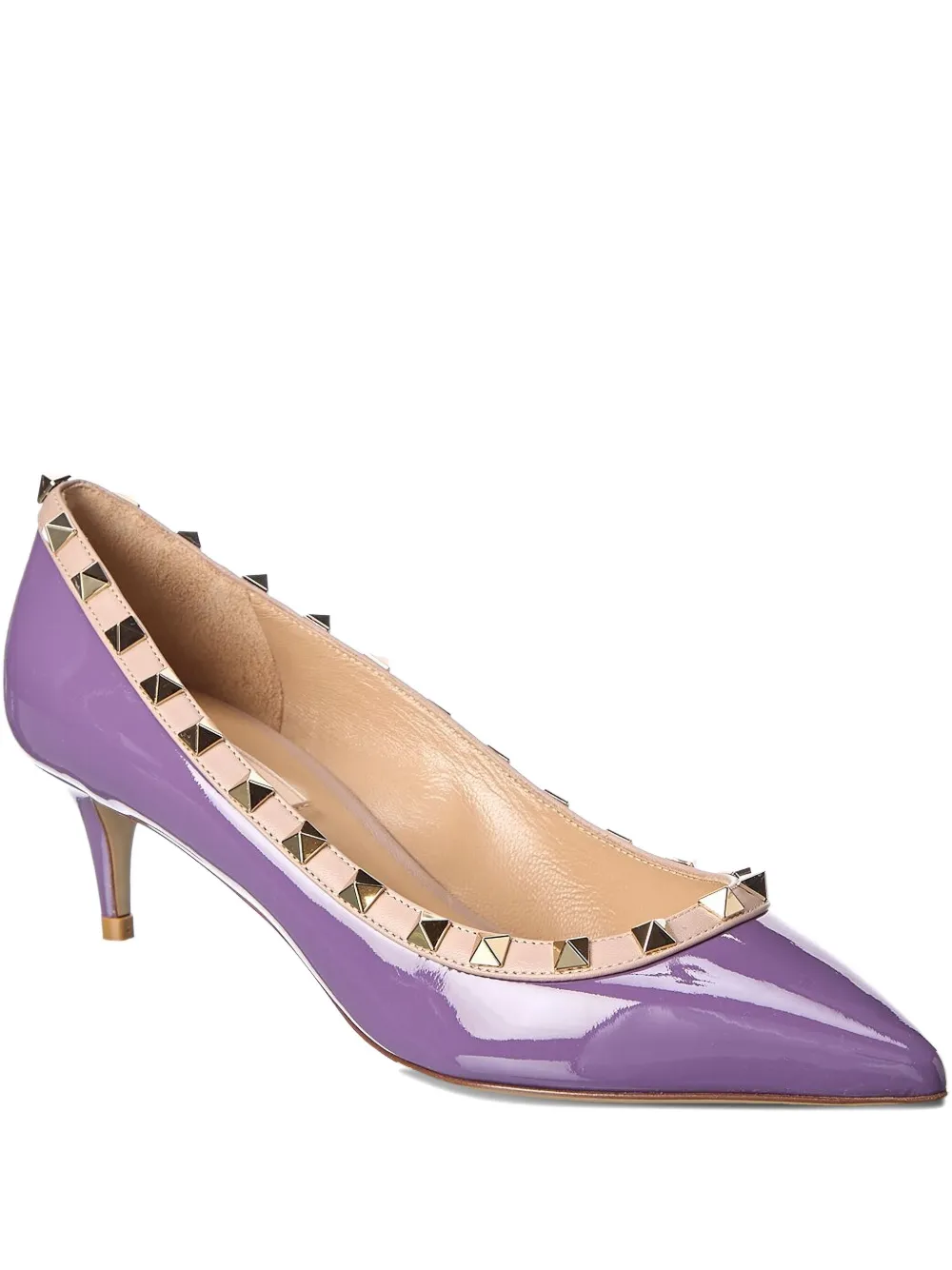 Valentino Garavani 50mm stud-embellished pumps Purple