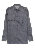 Billionaire logo-embroidered overshirt - Blue