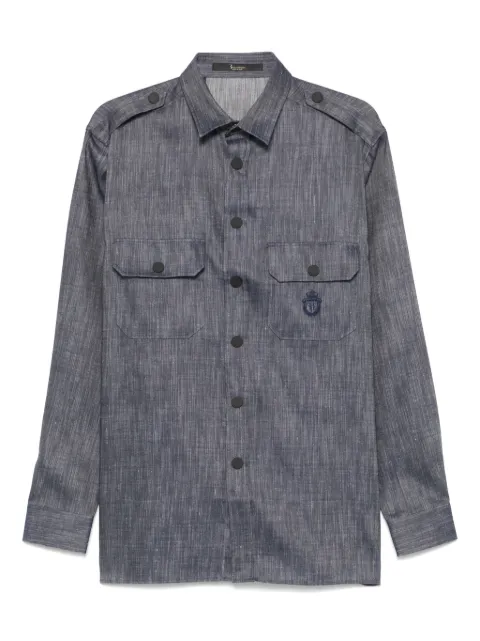 Billionaire logo-embroidered overshirt