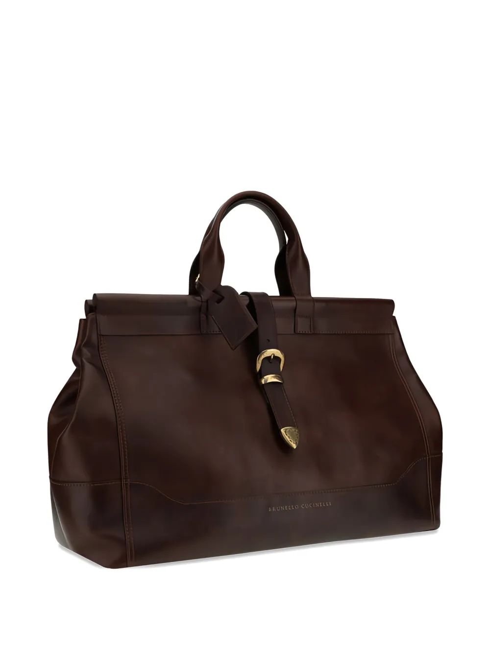 Brunello Cucinelli Leren reistas Bruin