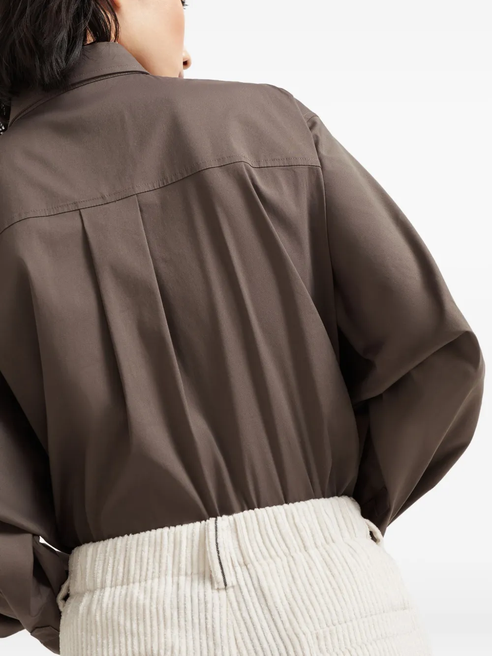 Brunello Cucinelli Broek met wijde pijpen Wit