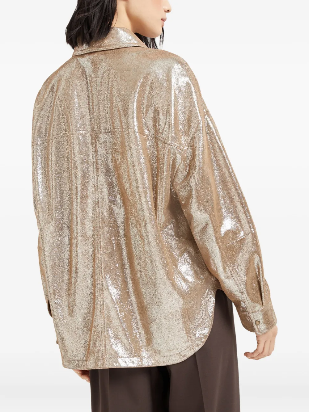 Brunello Cucinelli Lamé shirtjack Goud