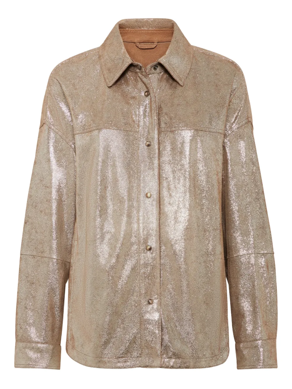 Brunello Cucinelli Lamé Shirt Jacket