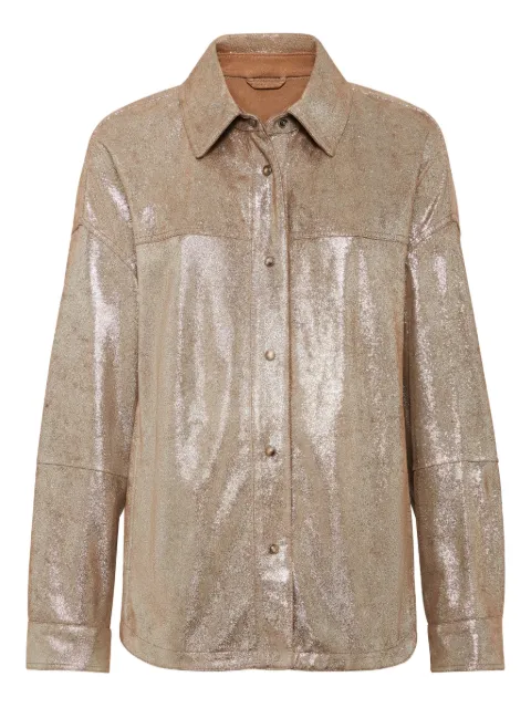 Brunello Cucinelli sobrecamisa de lamé
