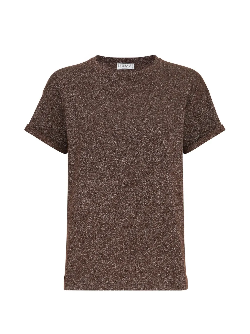 Brunello Cucinelli T-shirt met ronde hals Bruin