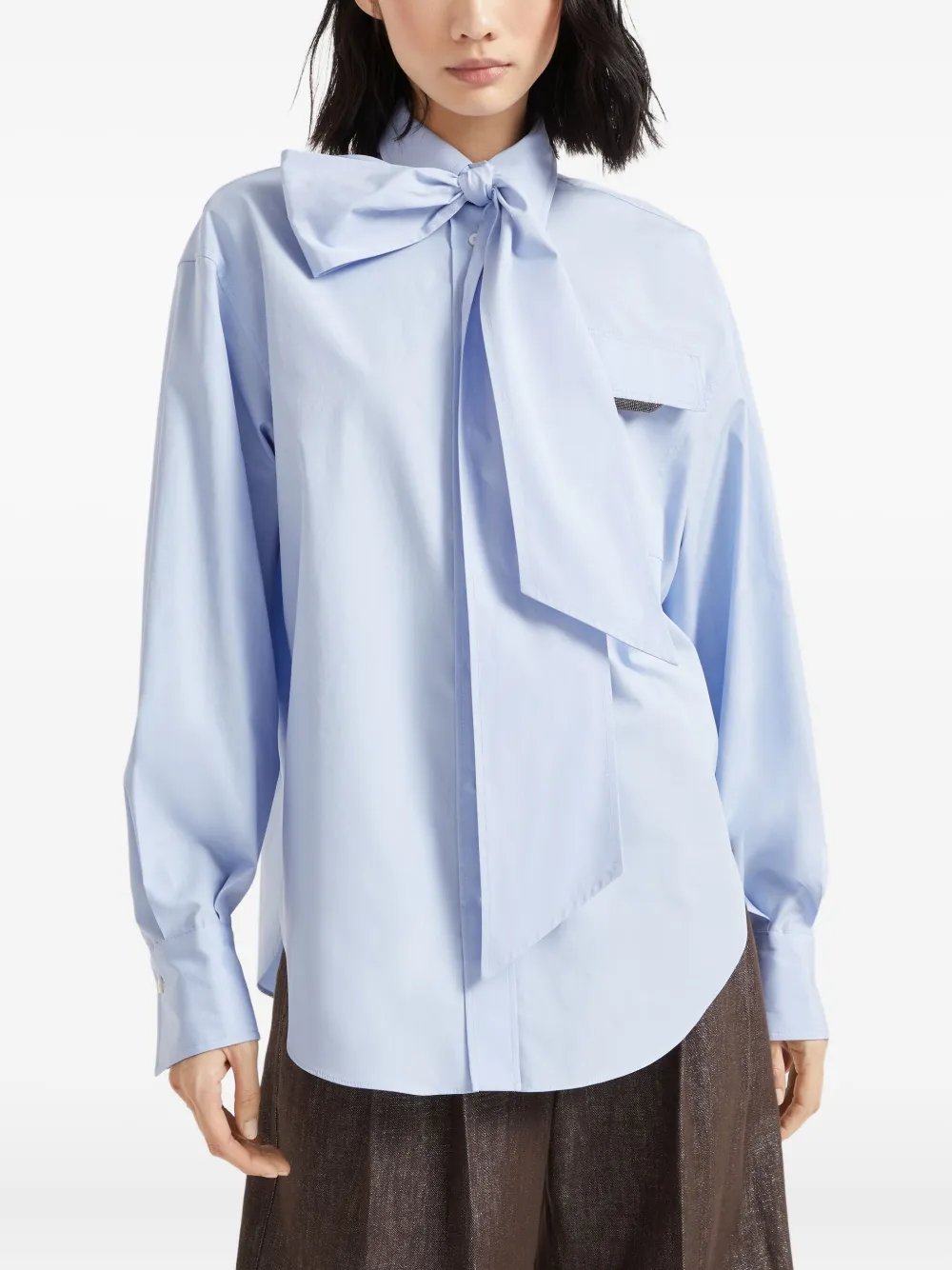 Brunello Cucinelli Katoenen blouse Blauw