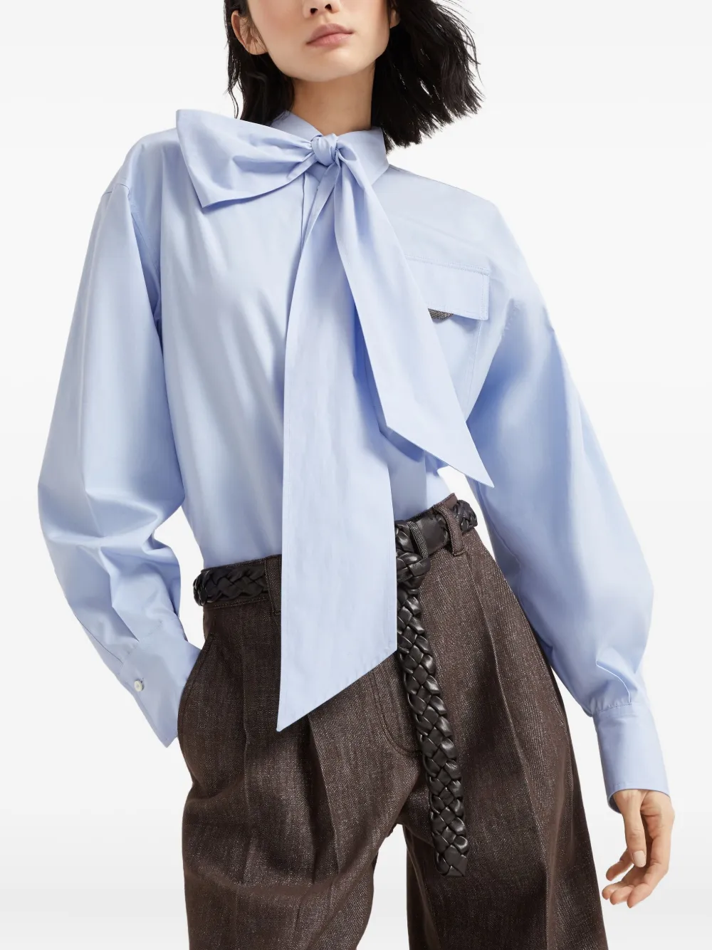 Brunello Cucinelli Katoenen blouse Blauw