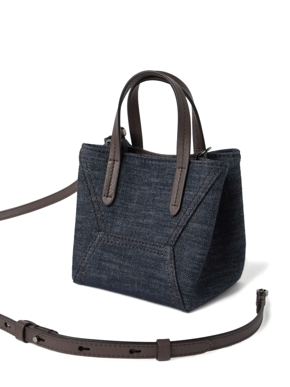 Brunello Cucinelli BC Duo mini-tas Blauw