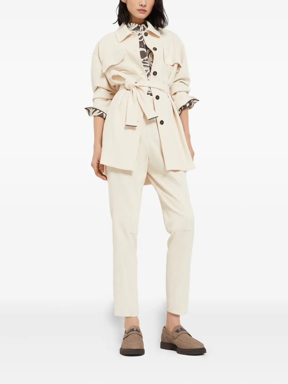 Brunello Cucinelli leather loafers Neutrals
