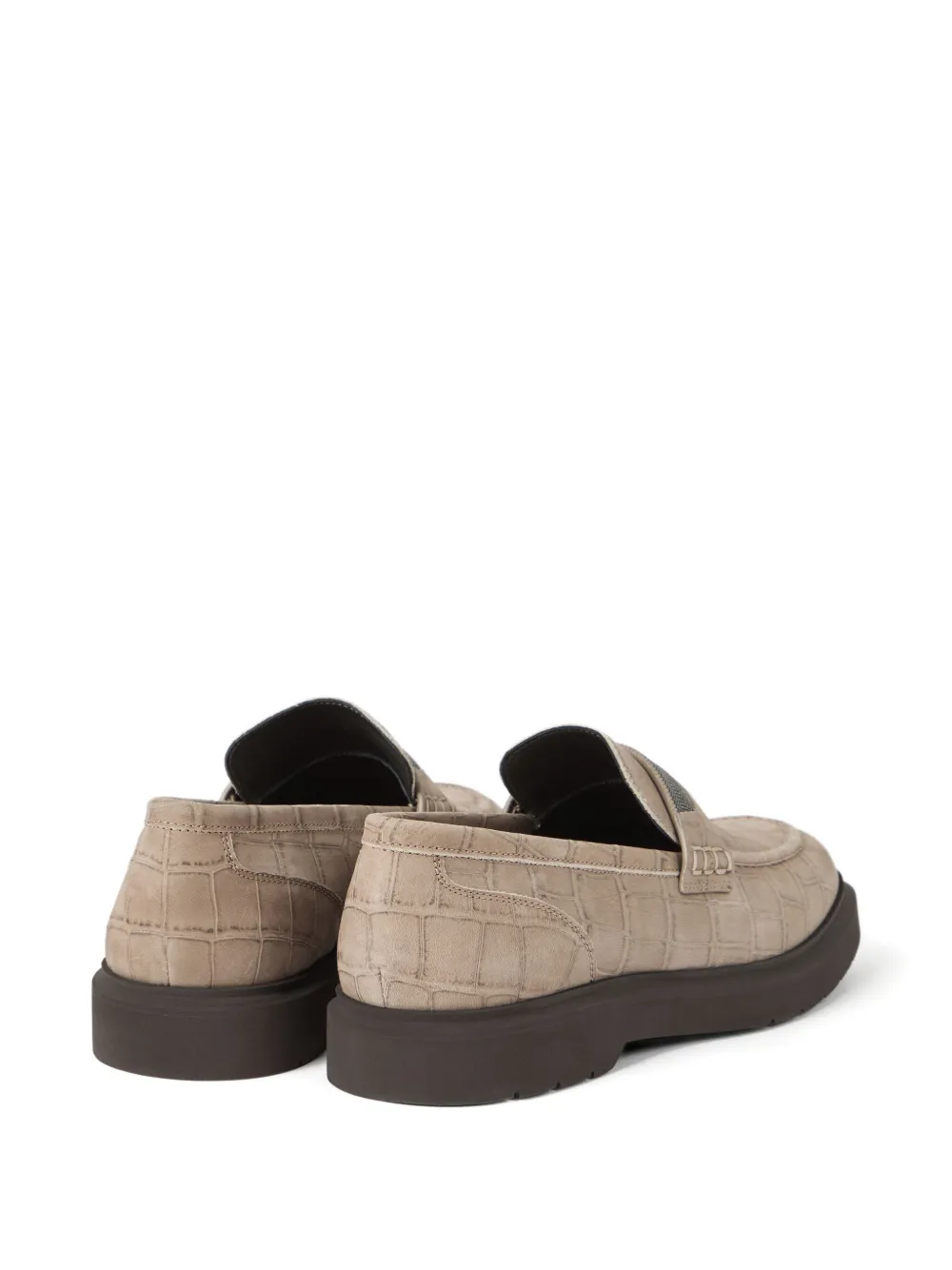 Brunello Cucinelli leather loafers Neutrals