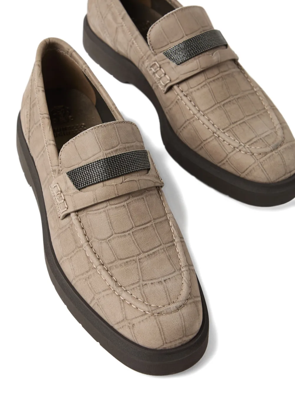 Brunello Cucinelli leather loafers Neutrals