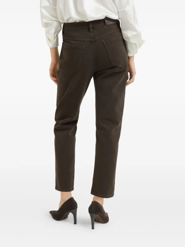 Brunello Cucinelli ストレートパンツ | ブラウン | FARFETCH JP