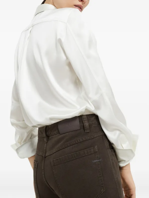 Brunello Cucinelli ストレートパンツ | ブラウン | FARFETCH JP