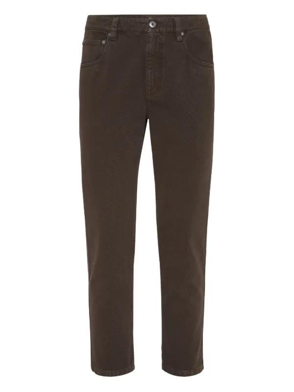 Brunello Cucinelli ストレートパンツ | ブラウン | FARFETCH JP