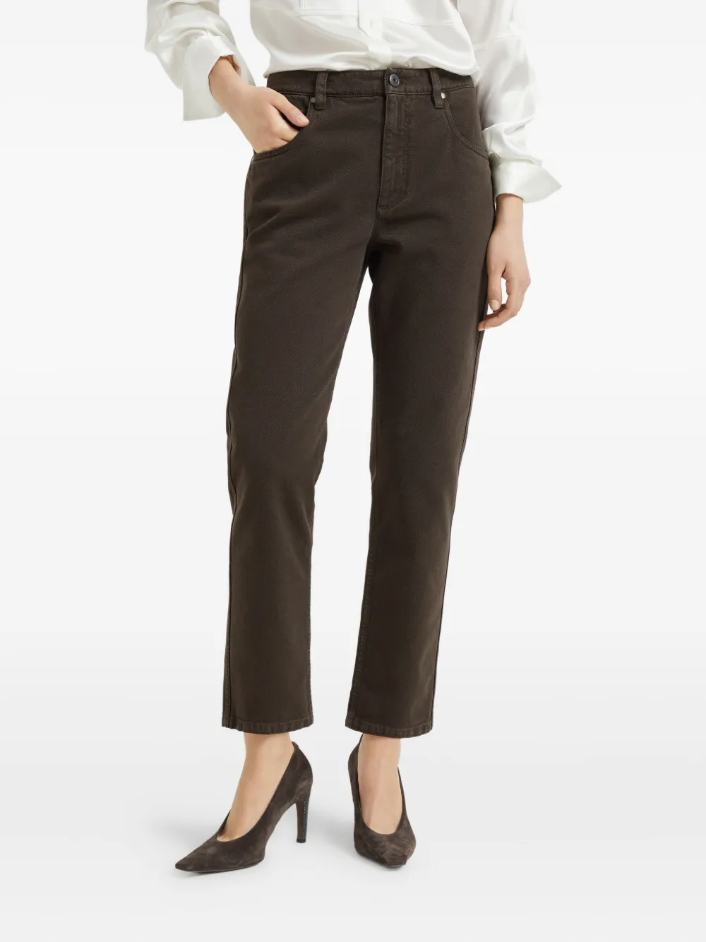 Brunello Cucinelli Straight broek Bruin