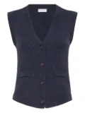 Brunello Cucinelli button-down vest - Blue