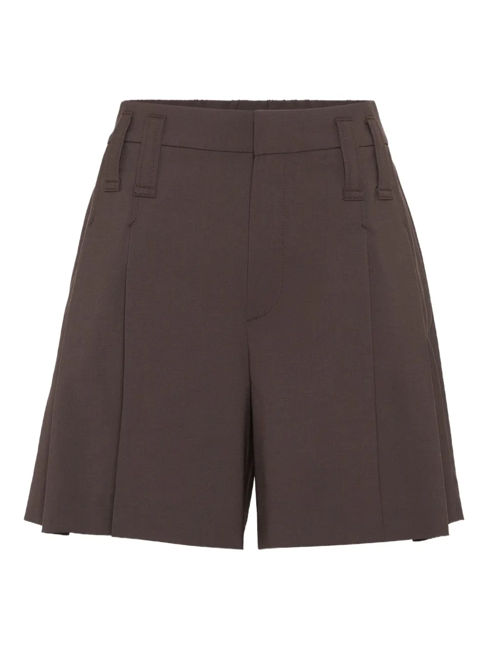 Brunello Cucinelli Geplooide shorts Bruin