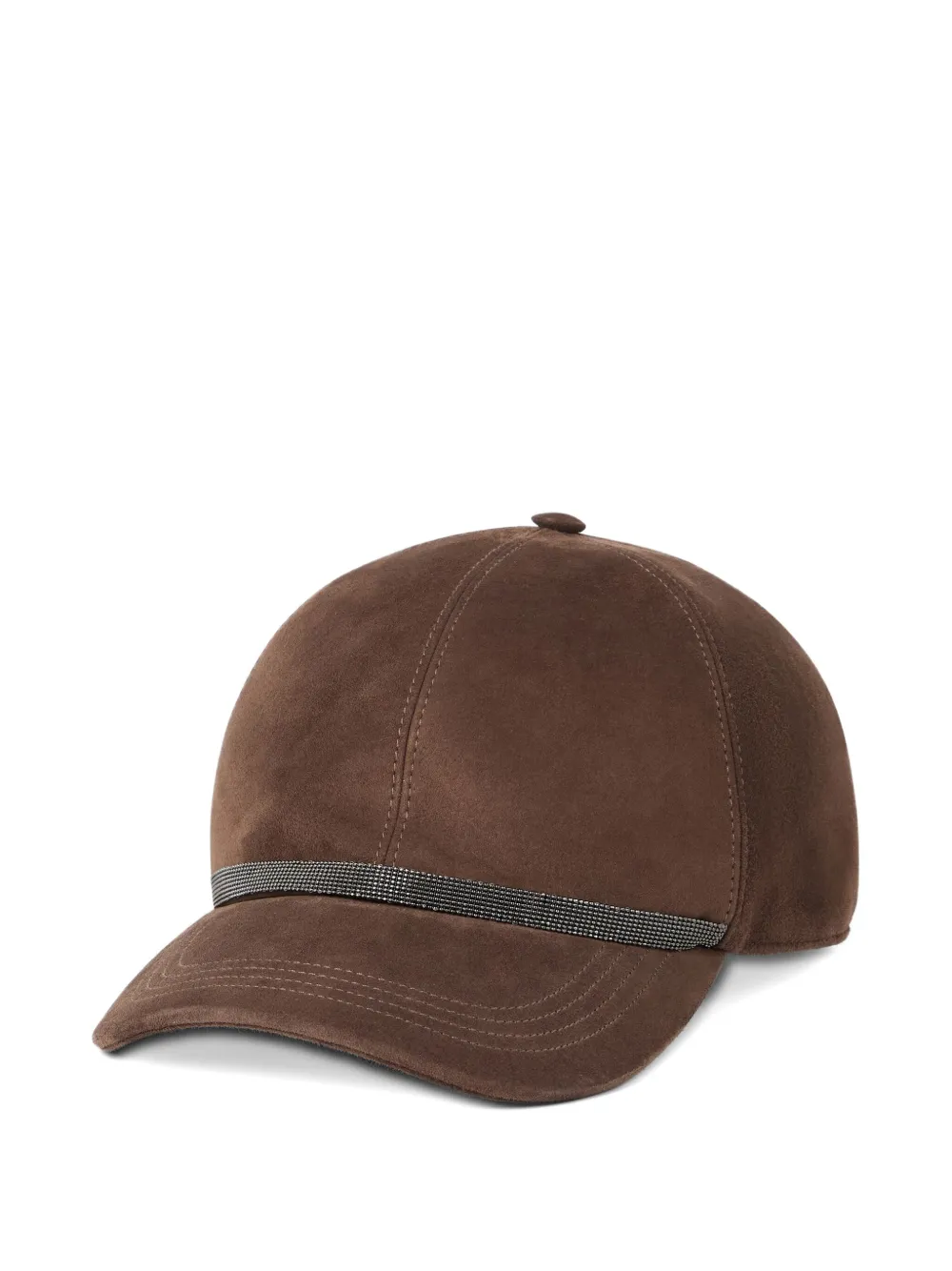 Brunello Cucinelli Monili-chain baseball cap | Brown | Image 1