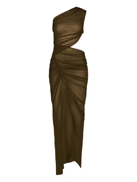 Atlein asymmetric draped maxi dress