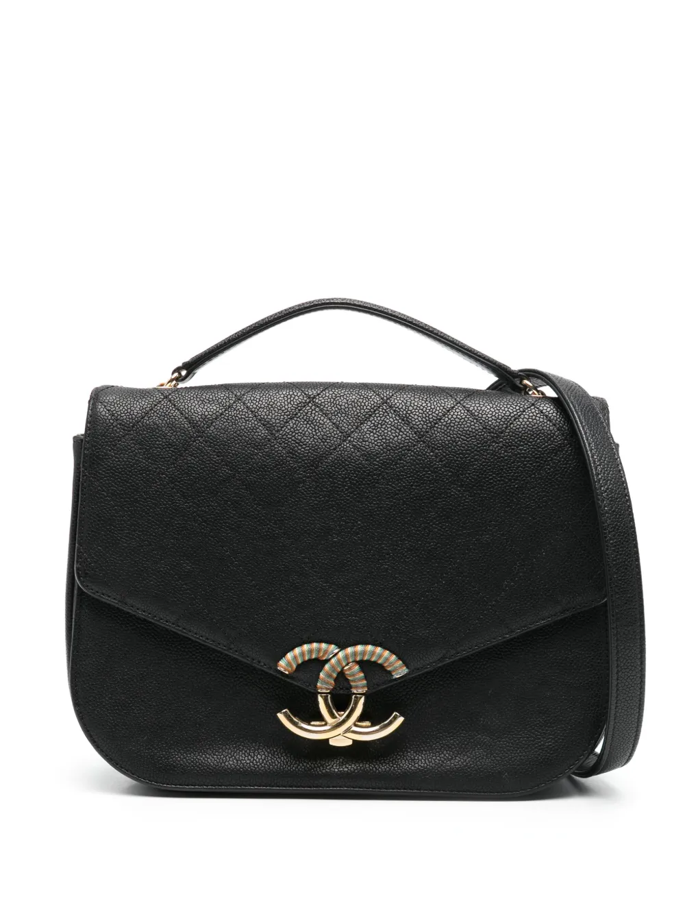 Pre-owned Chanel Medium Coco Cuba Crossbody Bag In Black
