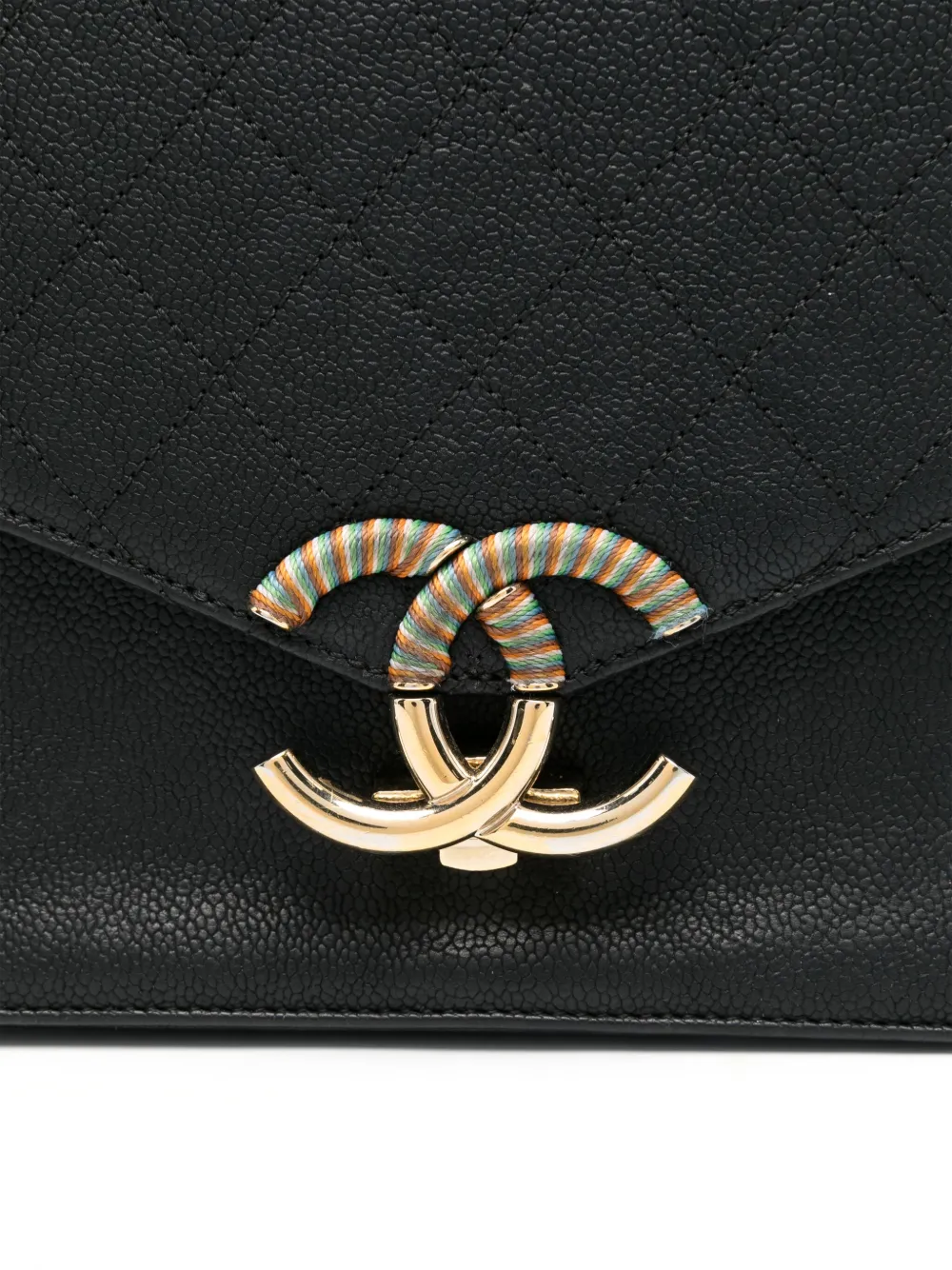 Pre-owned Chanel Medium Coco Cuba Crossbody Bag In Black
