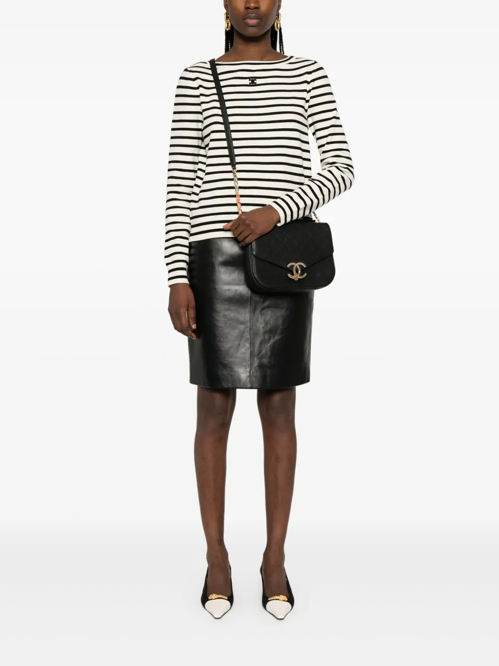Pre-owned Chanel Medium Coco Cuba Crossbody Bag In Black