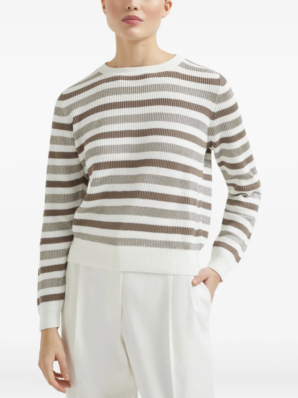 Brunello Cucinelli Katoenen trui Beige