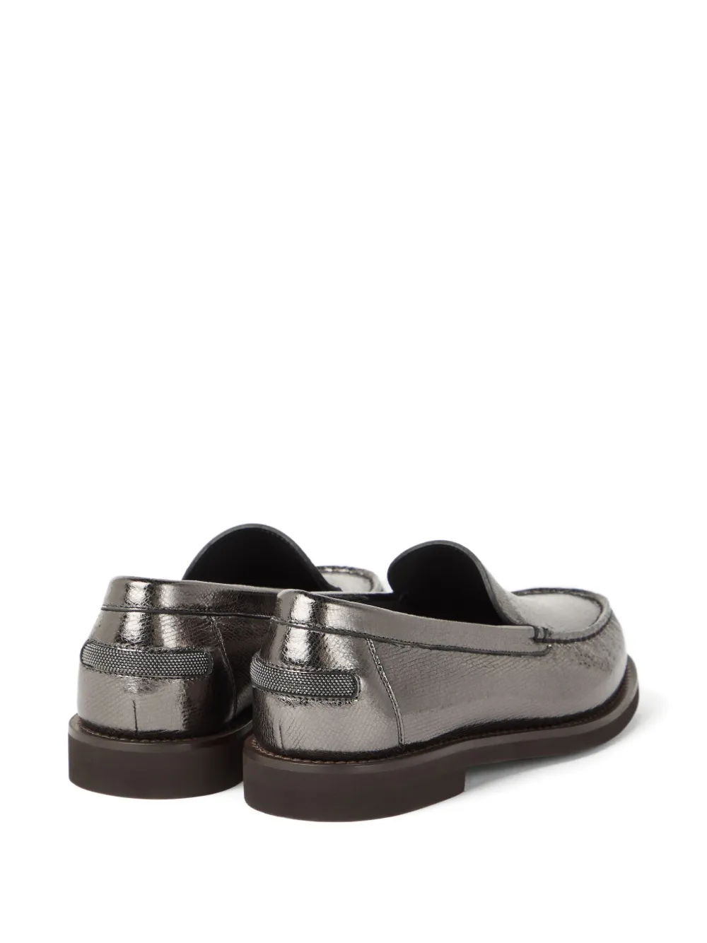 Brunello Cucinelli leather loafers Silver