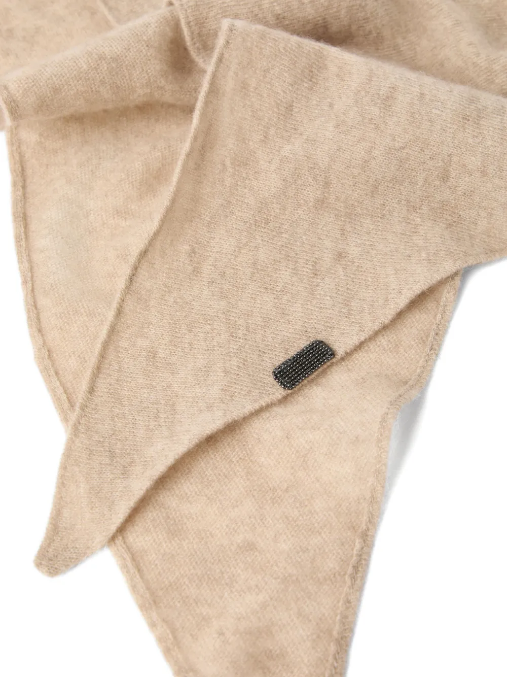 Brunello Cucinelli Sjaal met moniliketting - Beige
