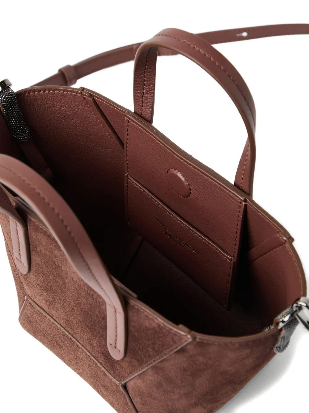 Brunello Cucinelli Duo kleine tas Bruin