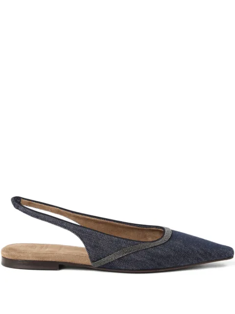 Brunello Cucinelli flats con puntera redonda