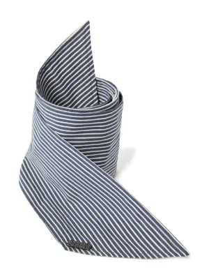 BRUNELLO CUCINELLI ストライプ フリンジ エッジ スカーフ Brunello Cucinelli Fringed Striped Edge Silk Scarf | Scarves