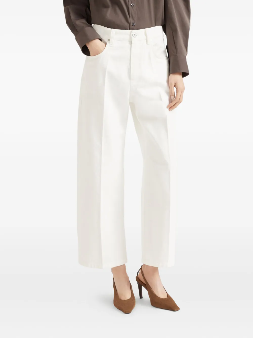 Brunello Cucinelli Contemporary Square broek Wit