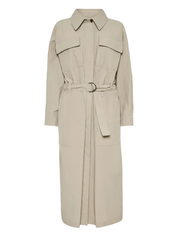 【関税&送料込】Brunello Cucinelli Trench In Nylon Brunello Cucinelli Brunello Cucinelli Double-Breasted Belted