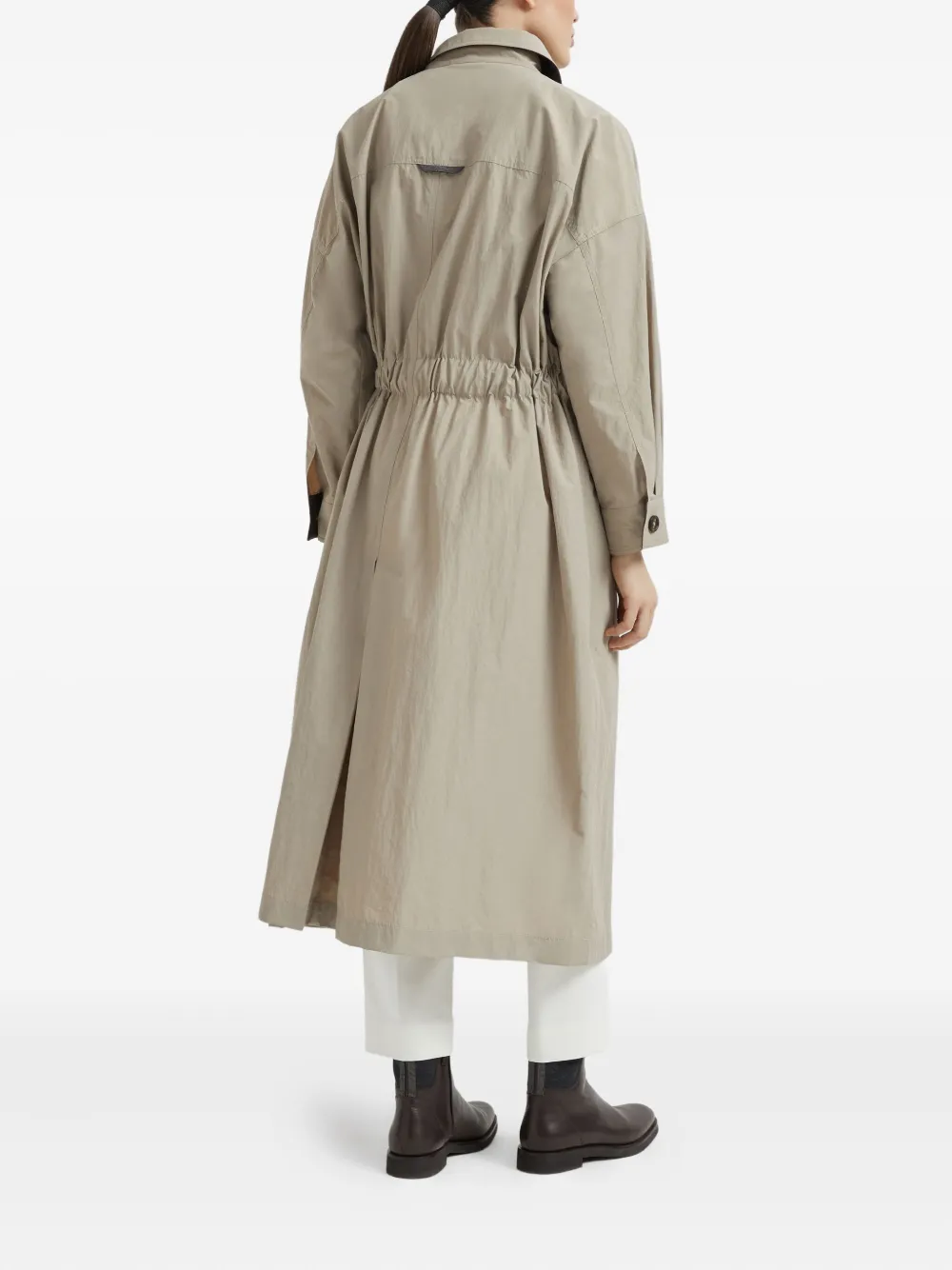 Brunello Cucinelli Trenchcoat met ceintuur Beige