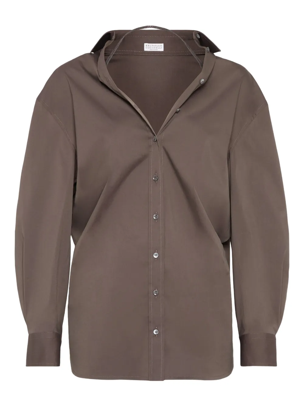 Brunello Cucinelli camisa con botones | marrón | Image 1