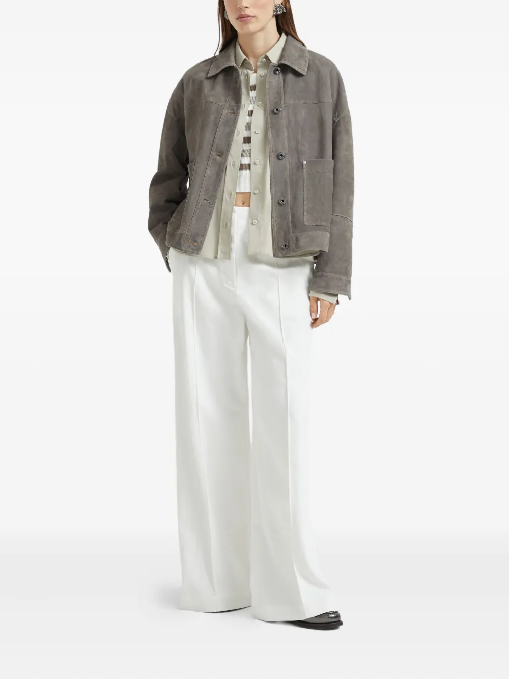 Brunello Cucinelli poplin shirt - Beige