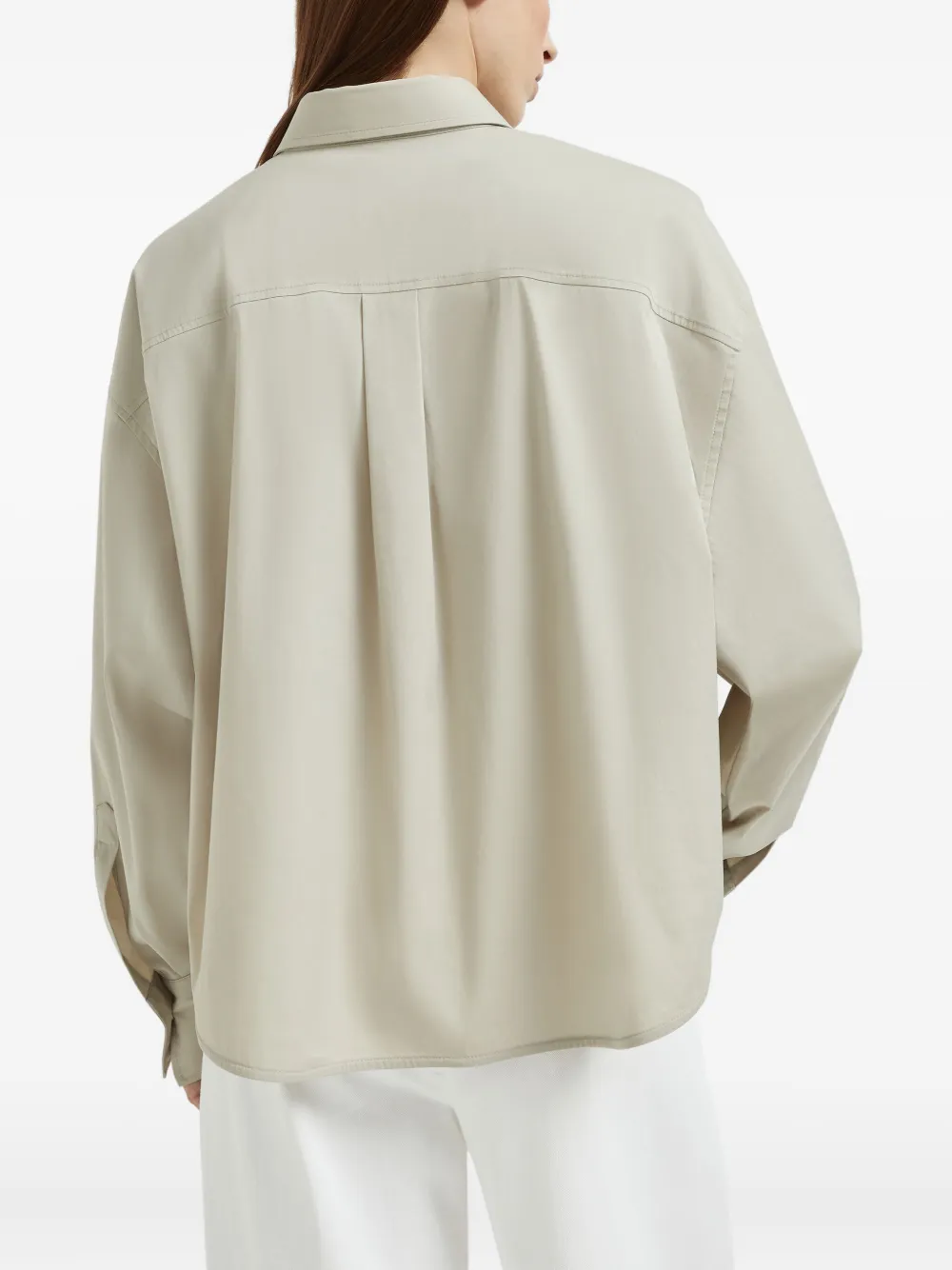 Brunello Cucinelli poplin shirt Beige