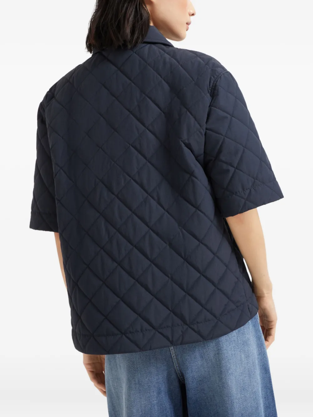 Brunello Cucinelli Gewatteerd jack Blauw