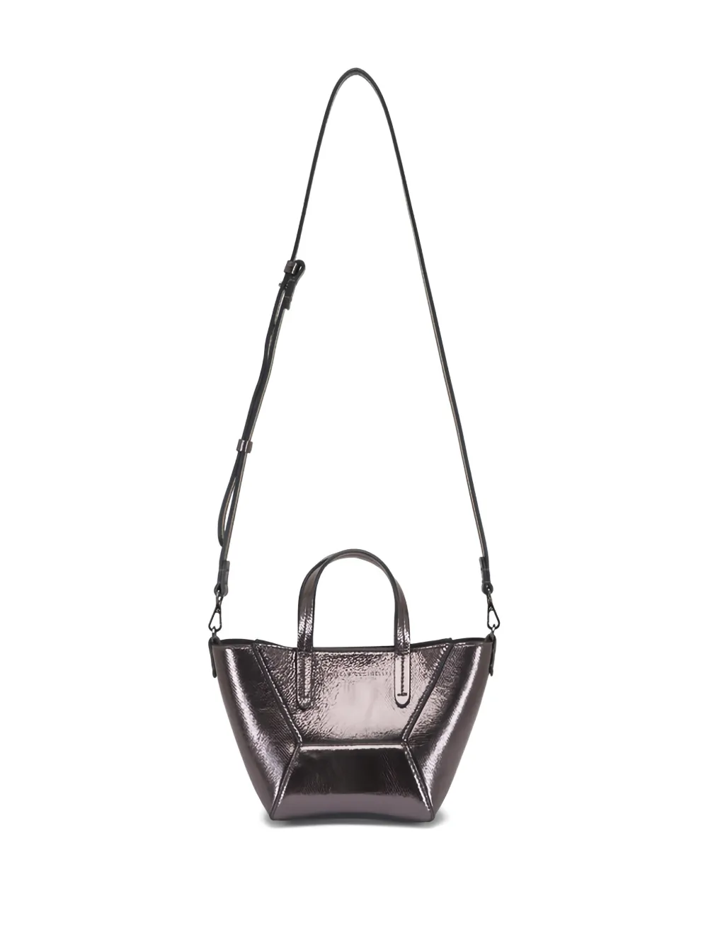 Brunello Cucinelli Borsa a spalla BC Duo mini - Argento