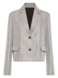 Brunello Cucinelli striped blazer - Grey