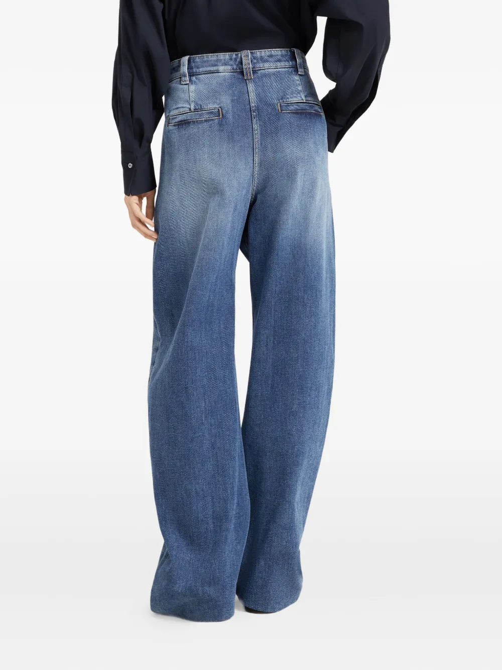 Shop Brunello Cucinelli Wide-leg Jeans