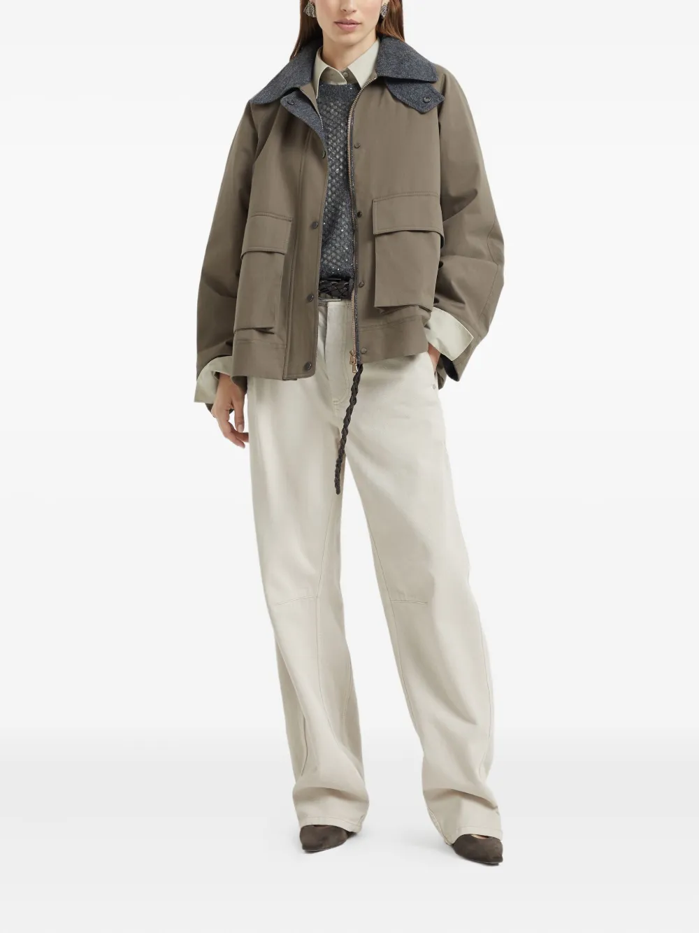Brunello Cucinelli veste à col cheminée | Vestes militaires | Image 2