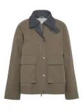 Brunello Cucinelli funnel-neck jacket - Brown