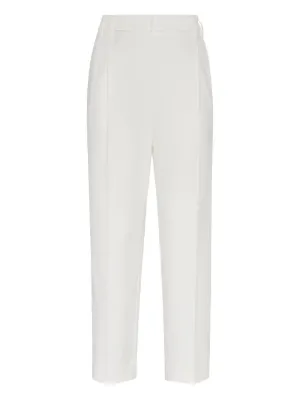 【ブルネロクチネリ】 Trousers - Cropped Trousers パンツ BRUNELLO CUCINELLI Cropped cotton and wool-blend twill