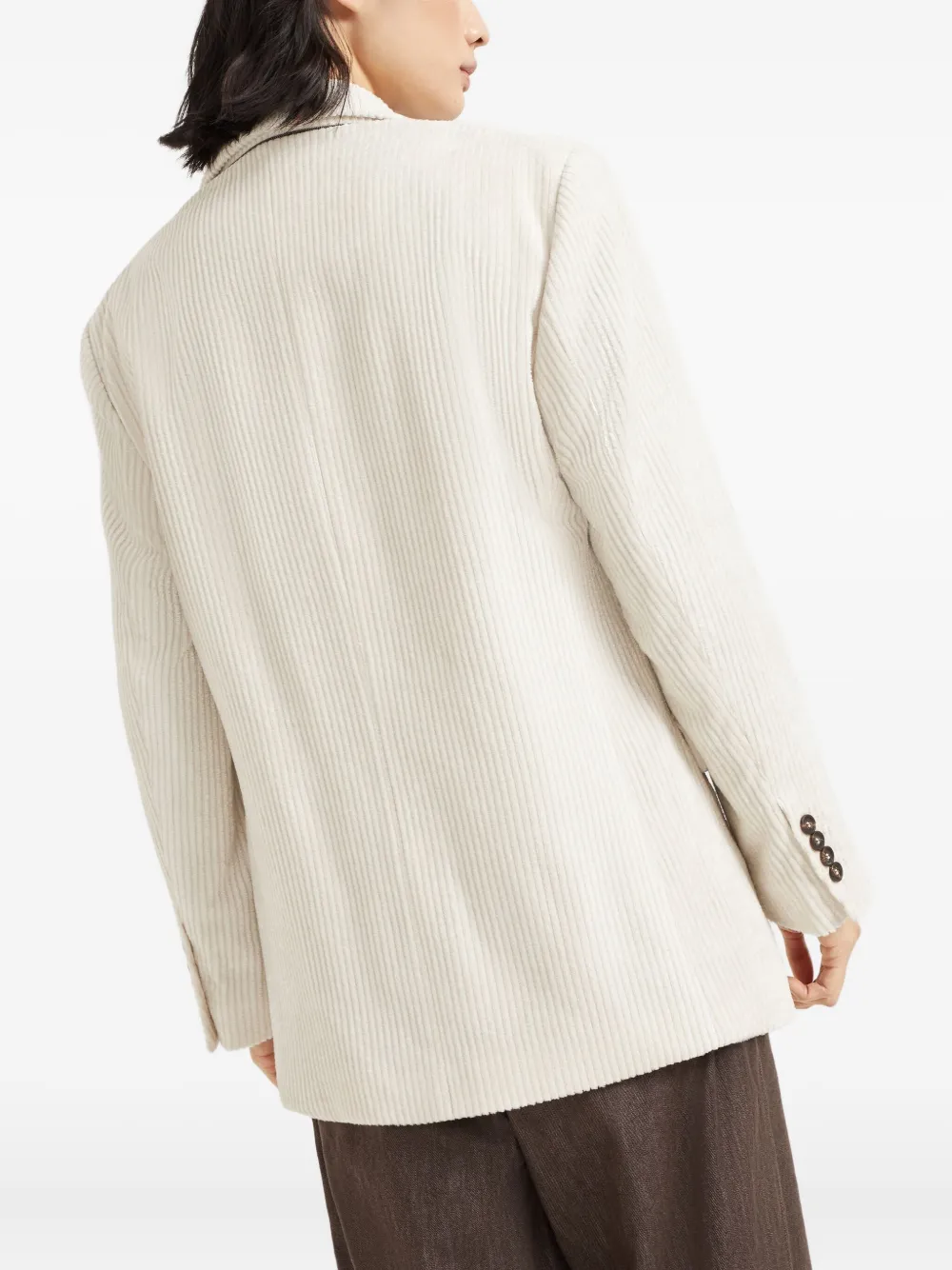 Brunello Cucinelli Ribfluwen blazer Wit