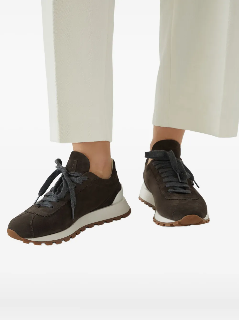 Brunello Cucinelli suede sneakers Brown