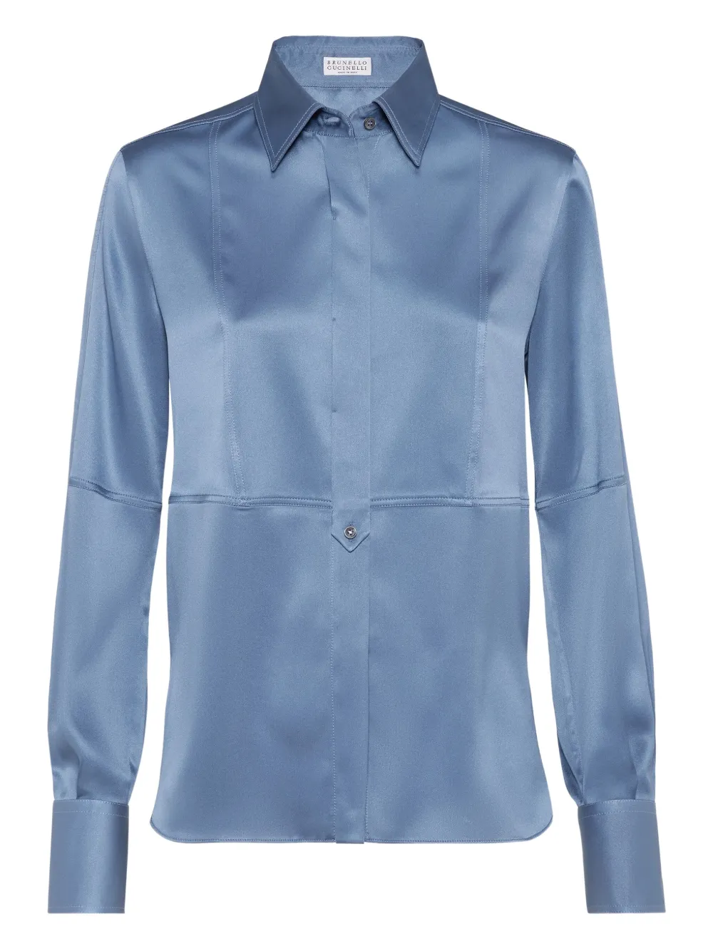 Brunello Cucinelli camisa de seda | azul | Image 1